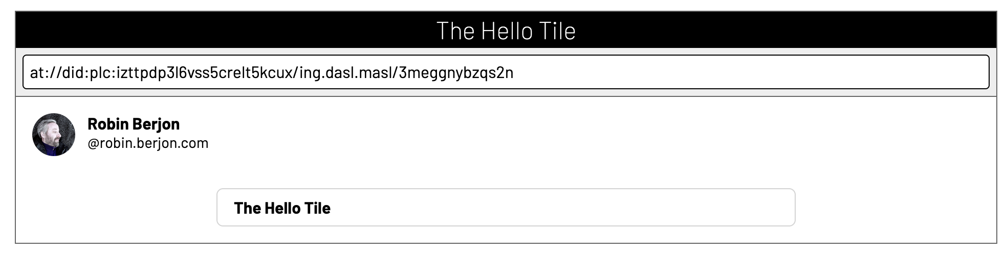 Tile card in the browser